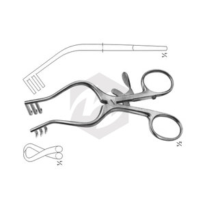 Retractor WULLSTEIN Sharp 130 mm Retractor automático Retractor Abdominal Retractor Acero inoxidable Instrumentos médicos Mayoristas a granel - Product Image 4