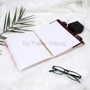 Journal de haute qualité en cuir marron fait à la main A4 avec serrure à double fermoir et couverture imprimée en pierre Article au meilleur prix - Product Image 1