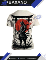 T-shirt pour hommes, col rond, uni, respirant, style streetwear, mélange polyester/coton, design personnalisé, pour les fans d'anime.