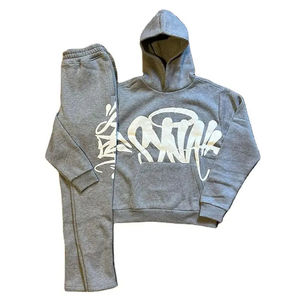 NOUVEAU Survêtement pour hommes Puff Printed Sweat Suit Flare Hoodie and Pants Sets Stacked Tracksuit Pants - Product Image 1