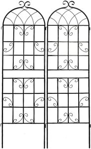 Enrejado de jardín de metal negro a prueba de herrumbre para plantas trepadoras Macetas y jardineras de fácil montaje - Product Image 3