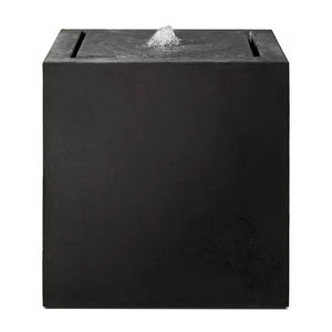 Fuente de Agua Moderna de Aluminio Negro Resistente a la Intemperie, Fácil de Instalar, para Interiores y Exteriores, con Conexión Eléctrica, para Jardinería y Paisajismo - Product Image 1