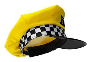 Sombrero de conductor de <span class=keywords><strong>taxi</strong></span> de moda esencial para adulto Halloween Cosplay amarillo azul sombrero de conductor de <span class=keywords><strong>taxi</strong></span> - Product Image 3
