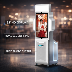 Kiosque <span class=keywords><strong>photo</strong></span> instantané IA de 32 pouces avec arrière-plans élégants et amusants et prise <span class=keywords><strong>en</strong></span> charge de l'importation de photos depuis un téléphone portable pour l'impression - Product Image 2