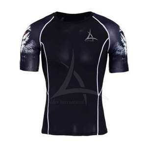 Ensemble de shorts de compression décontractés pour hommes, taille mi-haute, séchage rapide, vente en gros - Product Image 2