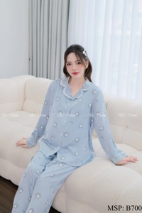 Conjuntos de ropa de maternidad de seda Latina transpirable suave de longitud larga absorbente de sudor para el embarazo lactancia bebé B700 precio - Product Image 5