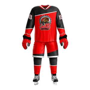 Quick dry lightweight ice hockey uniform with custom sublimation printing for youth and adult hockey training and <b>game</b> wear - Product Image 2