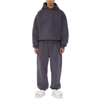 Ensemble de survêtement pour homme en coton de haute qualité, style streetwear, uni, à capuche, coupe oversize, en molleton épais, personnalisable, avec pantalon de survêtement et sweat à capuche vierges