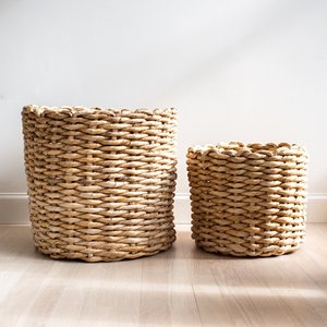 El fabricante suministra cestas de almacenamiento para cocina, cestas artesanales de jacinto de agua. - Product Image 1