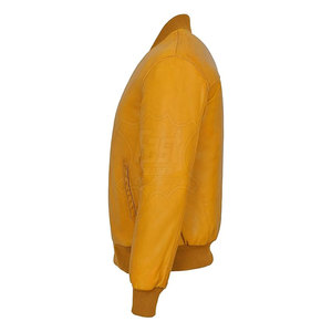 <b>Men's</b> Fashion Bomber <b>Leather</b> <b>Jacket</b> New Arrival Customized <b>Leather</b> Bomber <b>Jacket</b> <b>Men</b> Bomber <b>Leather</b> <b>Jacket</b> - Product Image 4