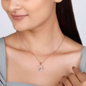 Rose Gold Zircon-Studded Swan <b>Pendant</b> Rhodium Gold Plated Link Chain Gift for Animal Lovers Made Brass Copper Main Diamond <b>Pearl</b> - Product Image 1