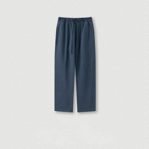 Pantalon décontracté pour homme, coupe droite, motif estival, en soie glacée, anti-boulochage, séchage rapide, léger, taille élastique, mi-haute, devant plat - Product Image 5