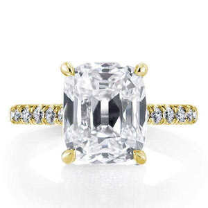 Custom Baguette Cut Moissanite <b>Ring</b> <b>Gold</b> Plated <b>Cubic</b> <b>Zirconia</b> Eternity <b>Ring</b> Anniversary Gift Nesting <b>Ring</b> 925 Sterling <b>Ring</b> - Product Image 2