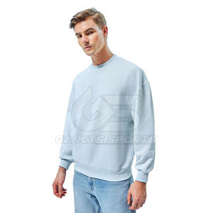 Sweat-shirt surdimensionné pour homme Pull en molleton de coton lourd avec épaules tombantes pour un look streetwear urbain tendance - Product Image 1