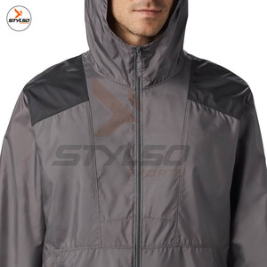 Veste coupe-vent coupe-vent personnalisée pour hommes Stand Casual OEM Service Camouflage Tissé 100% Polyester - Product Image 1