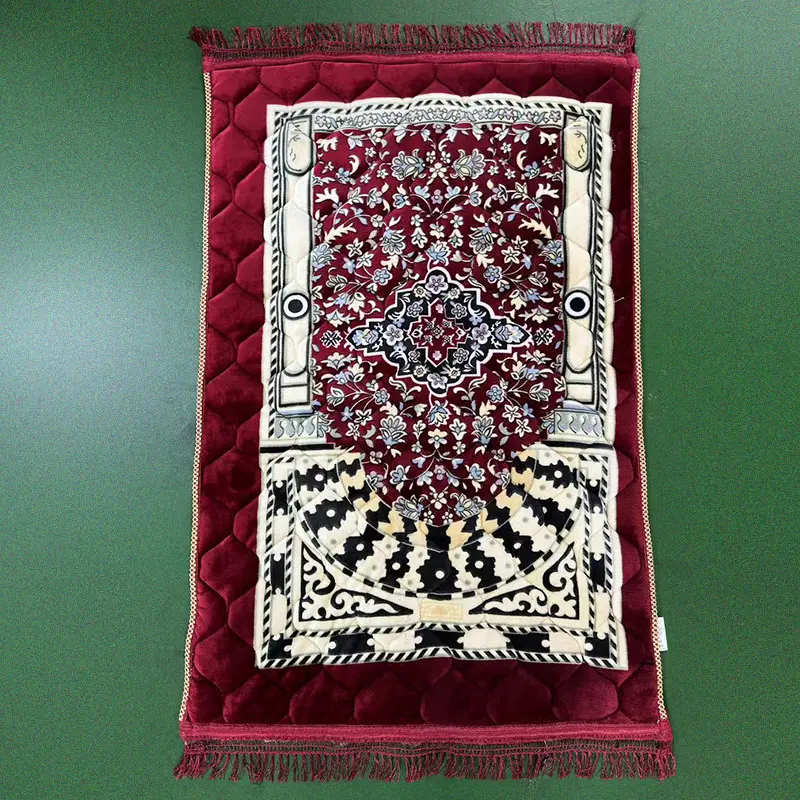 Tapis de pèlerinage PM27 fabriqué en Chine tapis de prière du Ramadan tapis de sol tapis islamique personnalisé en usine