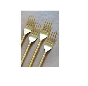 Fourchette en laiton et fourchette en laiton de taille personnalisée au design moderne et fourchette en laiton pour fêtes de mariage à dessert - Product Image 1