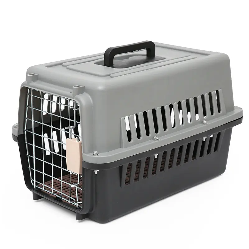 Langlebige PP Outdoor Pet Dog Carrier Flugreise träger Kisten Tragbare Pet Transport Box Tragbare Pet Air Box