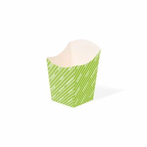 Panier à papier pour aliments frits, revêtement polythénaté, modèle Mod. Frites CEST 7x7x8.5 Cm - Product Image 1