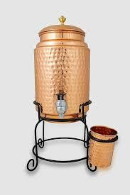 Olla dispensadora de agua de cobre para uso diario en el hogar, tienda de oficina, uso para fiestas, con soporte de Metal y vidrio de cobre, uso para fiestas de bodas más vendido - Product Image 6