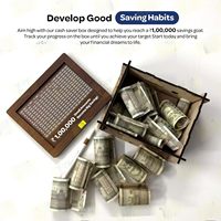 Hucha de dinero de madera de alta calidad, caja de monedas para niños/niños con diseño tallado, caja de Desafío de Ahorro, caja