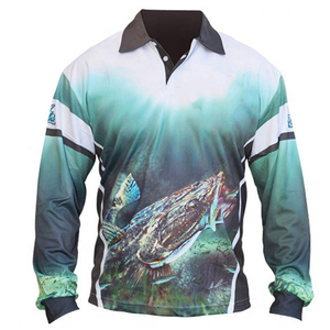 เสื้อโปโลตกปลาผู้ชาย แขนยาว ป้องกันแสงแดด UPF 50+ ผลิตตามสั่ง ขายส่ง ผ้าโพลีเอสเตอร์ ระบายอากาศ แห้งเร็ว - Product Image 5