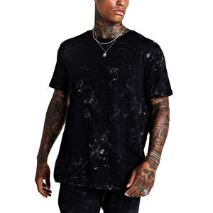 T-shirt Fabrication 100% Coton Vintage Stone Wash Surdimensionné T-shirts Hommes Causal Acid Washed Tee Shirt - Product Image 1