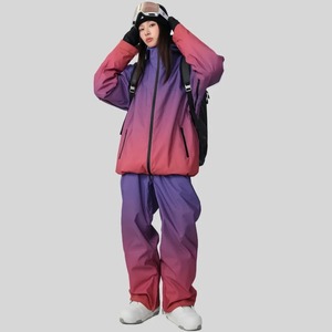 Conjunto de Traje de Esquí para Parejas de Invierno, Ropa de Nieve Cálida para Hombre y Mujer, Conjunto de Chaqueta y Pantalones de Esquí Impermeables y Cortavientos para Deportes al Aire Libre - Product Image 2