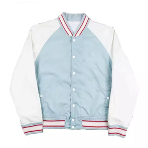 Venta al por mayor personalizados últimos diseños de manga larga de béisbol Varisty chaqueta de los hombres lisos en blanco Varisty chaquetas para los hombres de secado rápido Durable - Product Image 2