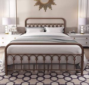 Cadre de lit en laiton artisanal pour une décoration de chambre à coucher haut de gamme avec une construction solide et un attrait traditionnel - Product Image 2