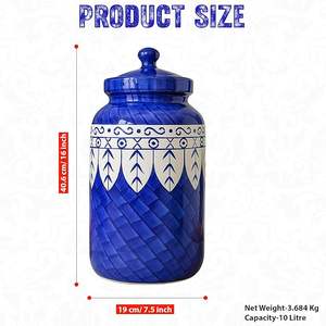 Pot en céramique de qualité supérieure pour le stockage des épices et des ingrédients secs, pot en céramique décoratif pour la décoration de cuisine moderne, fabriqué à la main - Product Image 6