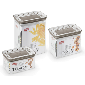 Bidone Rettangolare Tosca Lt.1,2 Bianco/Marrone Chiaro - Product Image 1