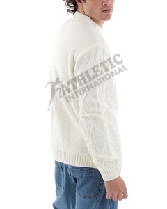 Custom Color Long Sleeve Breathable Casual Blank High Neck Wholesale Price Knitted Winter Men Sports Wear Cotton Wool Sweaters - Product Image 3