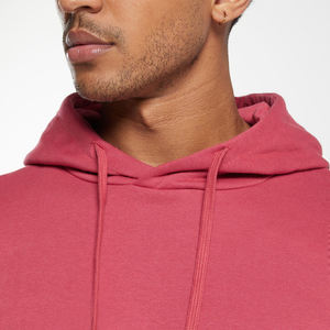 Sweat à capuche oversize pour homme en polaire d'hiver 100% coton uni teint respirant couleur personnalisée épaules tombantes - Product Image 5