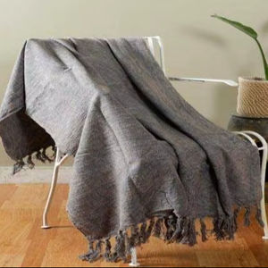 Premium Quality Eco-Friendly Solid Dyed Cotton Throw Soft Durable Stylish Handmade Modern Home Decor for Bed Sofa Living Room - Product Image 1