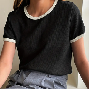 High Quality <b>Women's</b> Crop Top Sexy Sleeve <b>T</b>-<b>Shirt</b> <b>Plus</b> <b>Size</b> Silk Screen Printed Breathable OEM Custom Logo Decoration Vietnam - Product Image 5