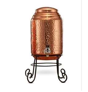 Hammered Finished Copper Water <b>Container</b> Stand Anti-corrosion Coating Gift <b>Box</b> Packaging-Decorative for Kitchen Hotel Restaurant - Product Image 1