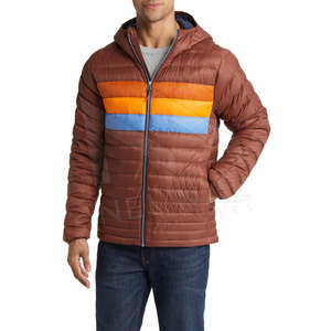 Custom Logo Men's Puffer Jacket Stand Collar High Street Style Custom Made Winter Jacket 100% <b>Polyester</b> <b>Filling</b> Regular Sleeves - Product Image 3
