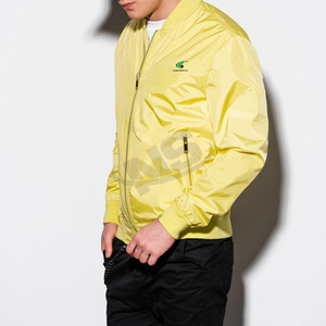 Premium High Quality Canvas Winter Bomber <b>Jacket</b> <b>Men</b> Solid Color Custom Made Front Logo Windproof Breathable Streetwear - Product Image 3