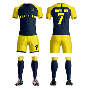 Juego de camisetas de fútbol personalizadas de alta calidad, uniforme de secado rápido con sublimación completa con logotipo para niños, chándal, nombre del equipo incluido - Product Image 6