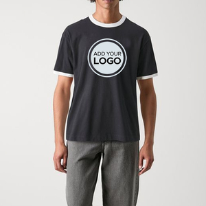 Camisetas unisex de lona Diseñe su propio logotipo Ringer Bella para hombre, camiseta de manga corta para entrenamiento, gimnasio, camiseta para correr - Product Image 3