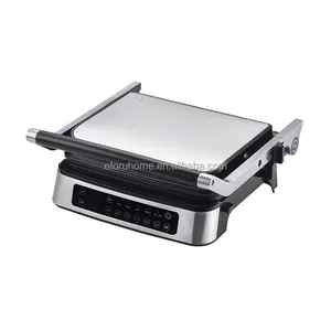 EFORU Electric Grill With Smart LED Display Panel 2000w Health Grill Panini Press Multifunctional Waffle Maker Steak Grill