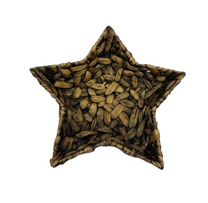 ชุดถาดผักตบชวาสีดำสีซักล้างเป็นรูปดาวสำหรับจัดเก็บและตกแต่งบ้าน - Product Image 1