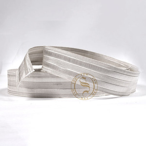 Uniforme de Canotaje simple de lujo plateado, encaje de alta calidad, insignias anchas de doble raya, trenza de encaje - Product Image 3