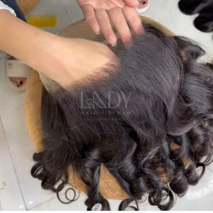 ผมต่อจากผมมนุษย์ผมมนุษย์สีธรรมชาติฟูล360เอชดีลูกไม้เด้งด้านหน้า - Product Image 4