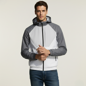 แจ็กเก็ตกันฝนสำหรับผู้ชายกีฬาอเมริกาโนผ้าฝ้าย100% กันน้ำขนาดใหญ่พิเศษสำหรับการล่าสัตว์กลางแจ้งโลโก้ออกแบบได้ตามต้องการ - Product Image 3