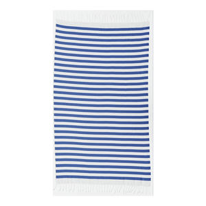 LORIN Bleu Marine Rayé 100% Absorbant à Séchage Rapide Coton Turc Hammam Peshtemal Qualité Premium 100x190cm Serviette de Plage pour - Product Image 2
