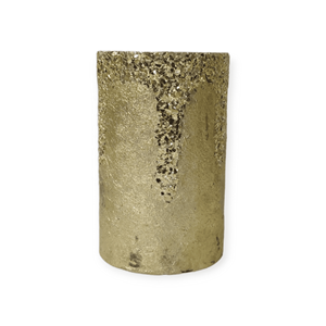 2024 recipiente de vidrio de mosaico de cerámica personalizado único hecho a mano cilíndrico multiusos decoración del hogar vela de oro brillante mate craquelado - Product Image 5