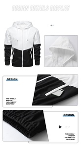 2025 nuevos chándales con capucha informales elásticos delgados para hombres de alta calidad con logotipo personalizado transpirable y secado rápido directo de fábrica - Product Image 6