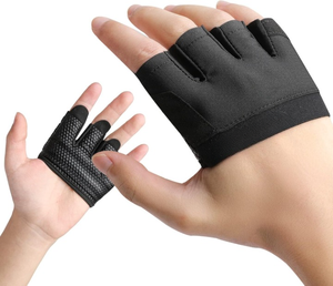 ที่จับยกน้ำหนักแบบไมโครเวทสำหรับออกกำลังกายแบบกำหนดเอง พร้อมการป้องกันฝ่ามือเต็มรูปแบบและด้ามจับเสริมสำหรับผู้ชาย ผู้หญิง ฝึกยกน้ำหนักในยิม - Product Image 6